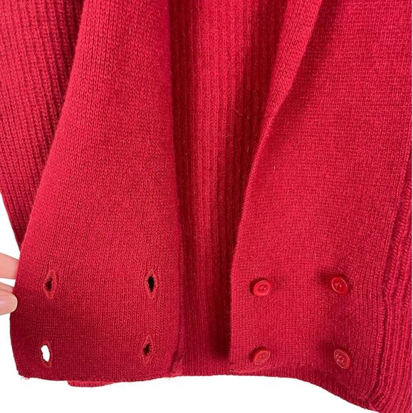 JH Collectibles Vintage Angora Lambswool Sweater Vest Red Retro Chic Red Small - Picture 10 of 13
